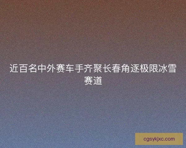 近百名中外赛车手齐聚长春角逐极限冰雪赛道